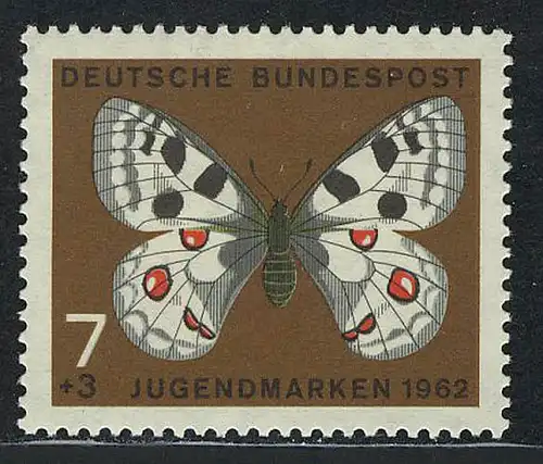 376 Jugend Schmetterlinge 7+3 Pf Apollofalter **