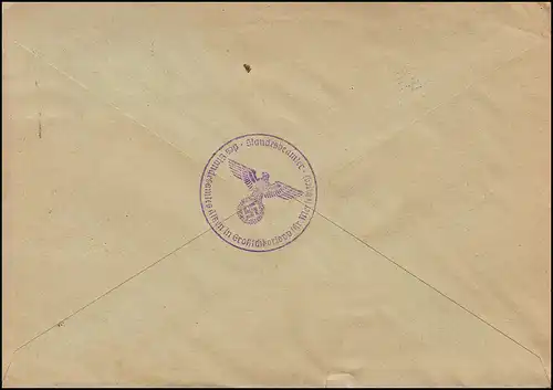 Landpost Großschkorlopp über GROSSKORBETHA 1939 Brief Standesbeamter nach Berlin