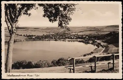 Landpost 22 Schalkenmehren über DAUN 23.8.58 auf AK Schalkenmehrener Mahr /Eifel