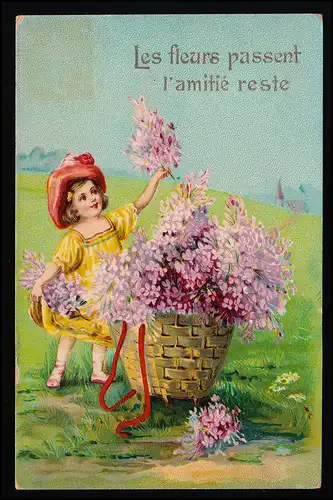 Fille AK + Kiepe pleine de lilas, Les Fleurs convient, l'amité reste, Gacé 20.8.06