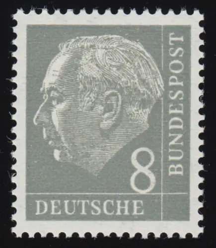 182 YI Heuss 8 Pf liegendes Wasserzeichen Type I, postfrisch **