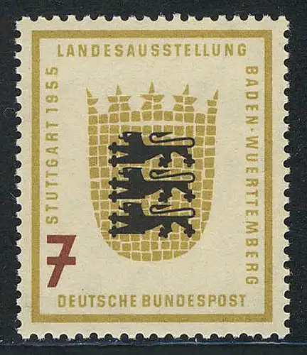 212 Bade-Wurtemberg 7 Pf ** post-fraîchissement