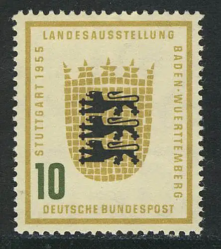213 Bade-Wurtemberg 10 Pf ** post-fraîchissement