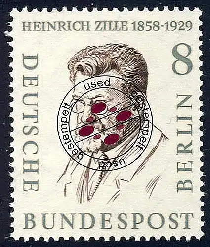 164 Hommes de l'Histoire 8 Pf Heinrich Zille O