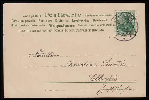 AK DUFTENDE GRÜSSE, J.C. Schmidt Erfurt, "Postkarte mit Rosenduft"  31.02.1902