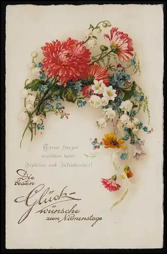 AK BRC n° 8046 Fleurs d'été Vers, SSt "Téléphone économise du temps" KREFELD 27.5.30