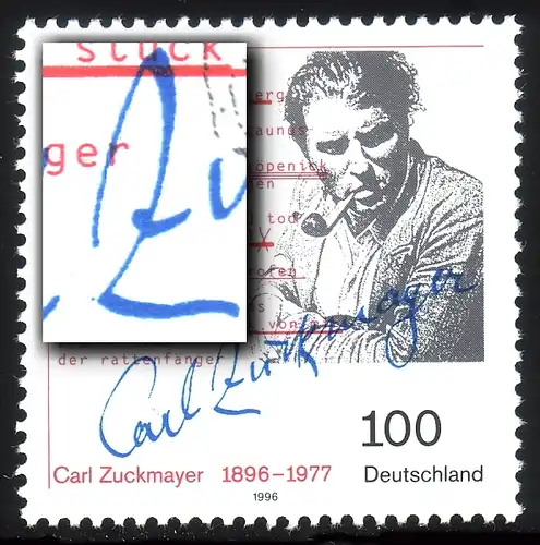 1893 Zuckmayer: blauer Punkt unten vor dem Z, Feld 2, **