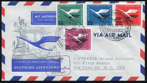 205-208 Lufthansa: Lettre de première série avec PLF 207II Reserve, SSt 11.6.55