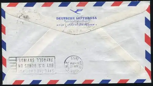 205-208 Lufthansa: Lettre de première série avec PLF 207II Reserve, SSt 11.6.55