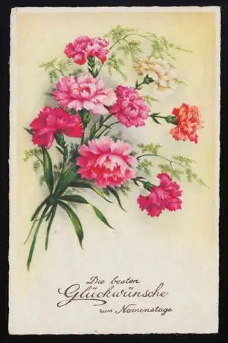 AK No 7997, Nelken, Namenstag SSt IMMENSTADT Sommerfrische Wintersport 11.9.1939