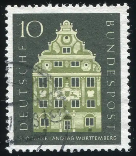 279 Landtag Württemberg mit PLF fehlende Linien im Sims oben rechts, Feld 49, O