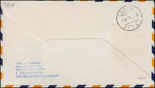 Lufthansa Premier vol LH 646 Boeing 747 FRANKFURT MAIN/ TOKIO 3/5.11.1971