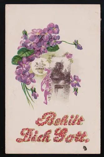 AK S.G.B. No 12 Veilles encadrer Idylle sur la rivière, Aimez Dieu, 20.11.1912