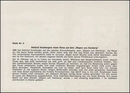Berlin PP 76/3 NordPosta Wapen von Hamburg, SSt HAMBURG Ruyter 6.11.77