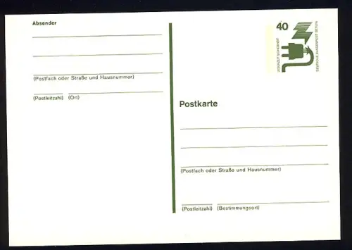 P 99 - Unfall 40 Pf mit Leitvermerk **