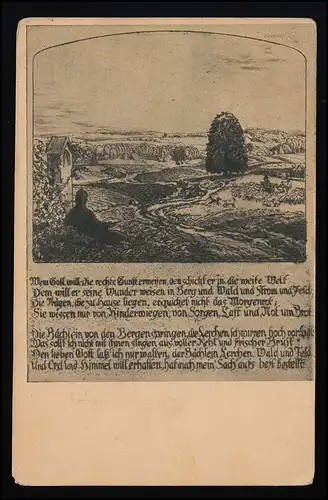 À qui Dieu veut témoigner la faveur juste Eichendorff, carte d'artistes, 31.8.18