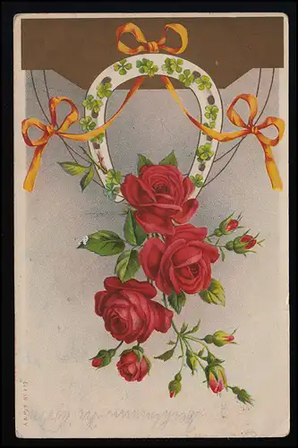 AK Hufeisen Rosen Klee, Feldpost, Rekruten Depot Landw. Inf. Regiment um 1914