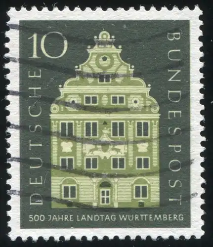 279 Landtag Württemberg mit PLF Ausbruch an der Krone, Feld 17, Wellen-Stempel
