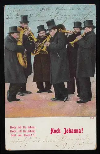 AK "Haut Johanna" Hoch doit vivre, orchestre des églises, VIENNE 24.5.1905