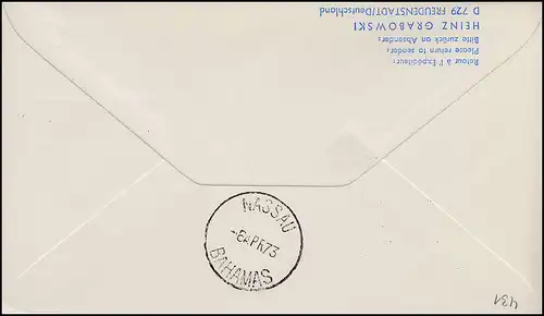Lufthansa Premier vol LH 480 Boeing 707 KÖLN BONN / NASSAU (BAHAMAS) 5/6.4.1973