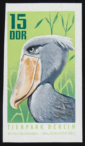 1618PH Tierpark Berlin 15 Pf Schuhschnabel: Phasendruck ungezähnt, ** postfrisch