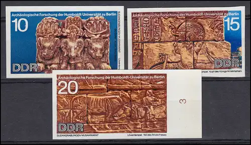 1584-1586PH Archéologie Temple Lion 10+15+20 Pf: 3 pressions de phase non-dentées Set **