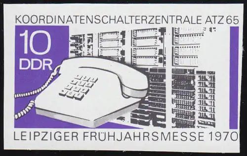 1551PH Leipzig Salon du printemps Téléphone 10 Pf: pression de phase non-dentelée, **