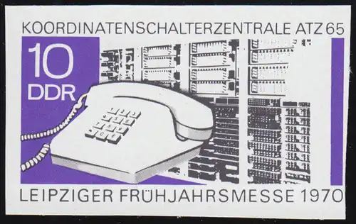 1551PH Leipziger Frühjahrsmesse Telefon 10 Pf: Phasendruck ungezähnt, **