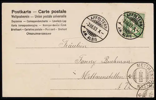 Photo AK No. 637 Autruche de cloches, AFFOLTERN a. Albis / METT MESTETTEN 3.3.03