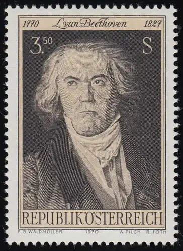 1352 200. Geburtstag, Ludwig van Beethoven, Komponist,  3.50 S, postfrisch **