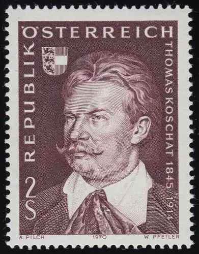 1336 125. Geburtstag, Thomas Koschat (1845-1914) Komponist, 2 S, postfrisch, **