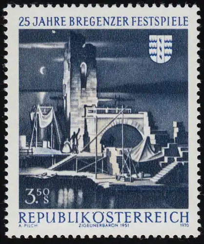 1334 25 J. Bregenzer Festival, scène "Le Baron Gitan" 3.50 p **