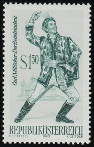 1331 Opérettes (I), L'étudiant en literie, Carl Millöcker, 1.50 S, frais de port **