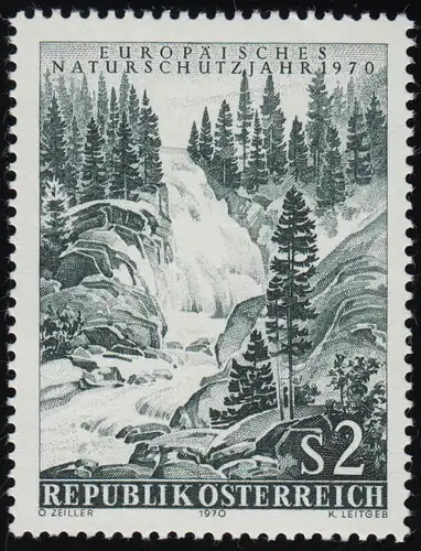 1325 Europäisches Naturschutzjahr, Obere Stufe Krimmler Wasserfälle, 2 S, **