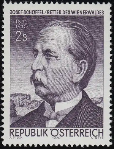 1320 60. Todestag, Josef Schöffel (1832-1910), 2 S, postfrisch **