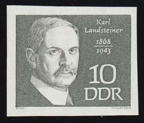 1386PH Nobelpreisträger Landsteiner: Phasendruck ungezähnt, **