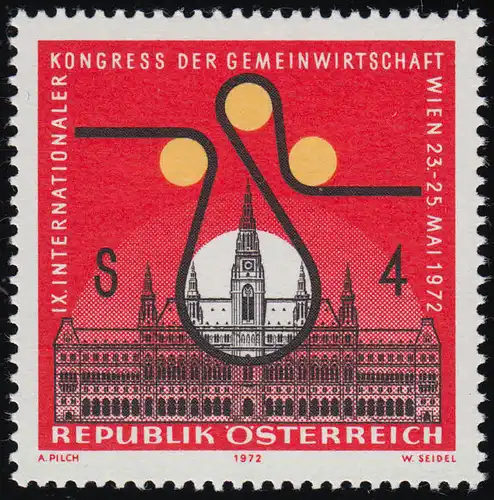 1388 Congrès Interne. Communauté. Vienne, Hôtel de Ville de Vienne. Emblème, 4 S frais de port