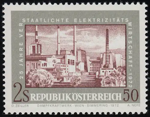1390 25 J. universit. Elektr. Economie, Centrale à vapeur Vienne, 2.50 S **