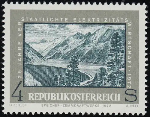 1391 25 J. verstaatl. Elektr. Wirtschaft, Speicher Zemm-Kraftwerke, 4 S **