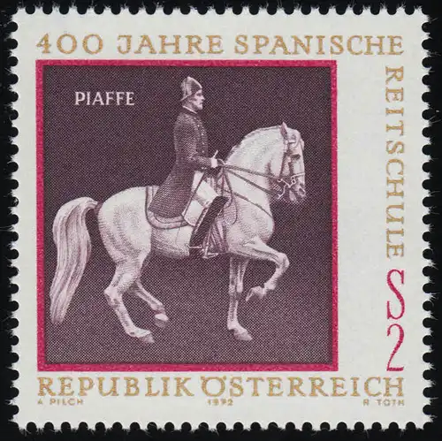 1396 400 J. Ecole d'Equitation Espagnole, Piaf, 2 S Postfreich **