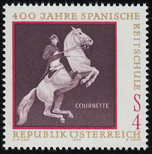 1400 400 J. Ecole d'équitation espagnole, Courbette, 4 S Postfreich **