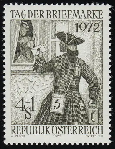 1404 Tag der Briefmarke, Briefträger der Klapperpost, Wien 4 S +1, postfrisch **