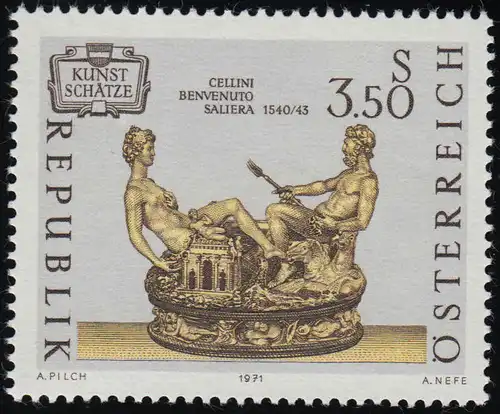 1357 Kunstschätze, Saliera, Tafelgeschirr von Cellini, 3.50 S, postfrisch **