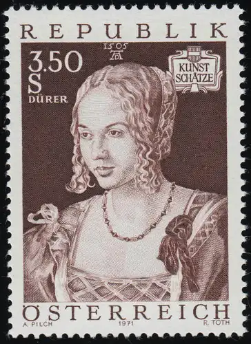 1362 Kunstschätze: Gemälde, Junge Venezianerin v.  Dürer, 3.50 S postfrisch **