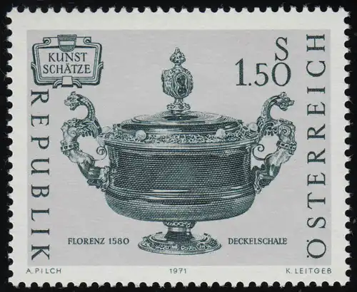 1355 Kunstschätze, Deckelschale aus Florenz um 1580, 1.50 S, postfrisch **