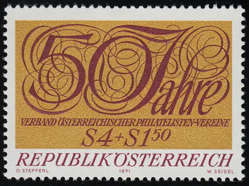 1380 50 J. Verb. Österr. Philatelistenver., inscription, 4 S + 1.50, frais de port **