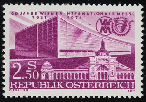1368 50 J. interne Messe Wien, Jubilé Hall, TA Rotunde, 2.50 S Postfreich **