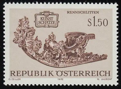 1406 trésors artistiques du Wagerburg, chariot de course, 1.50 S, frais de port **