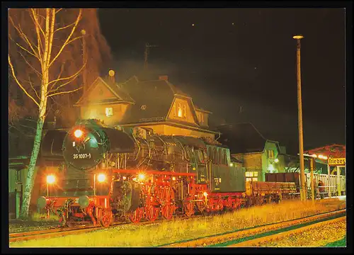 Locomotive de train de passagers à vapeur AK 35 1097-7 SSt KOBLENZ 100 J. Gare centrale 21.4.02