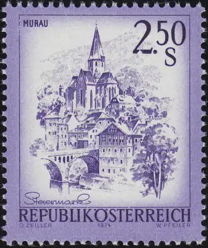 1441y Freitmark: Belle Autriche, Murau / Styrie, 2.50 S Postfreich **